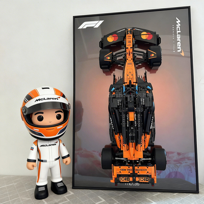 展示F1迈凯伦MCL39方程式赛42228积木车挂机械组上墙相框背景板架