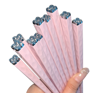 合金筷子家用分色高档防滑耐高温高颜值2026家庭新款一人一筷