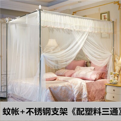 特色蚊帐2022新款家用防尘顶支架落地免安装一体式单人床架子卧i.