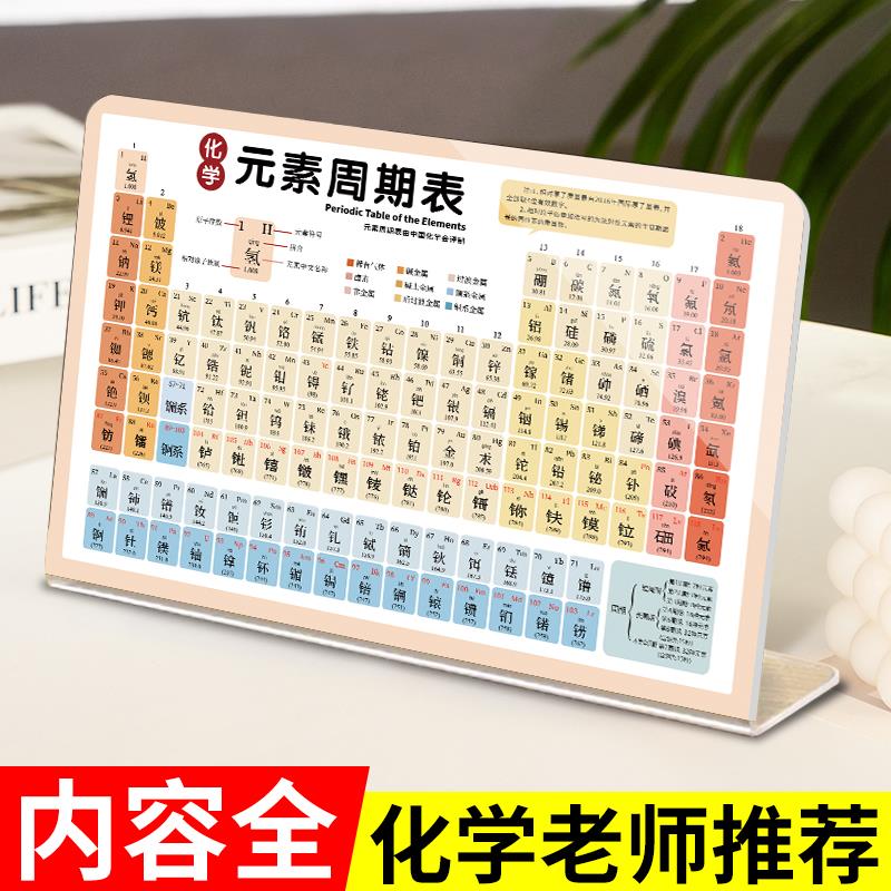 初中化学元素周期表实物摆件高中元素周期表立牌桌面摆件创意礼物