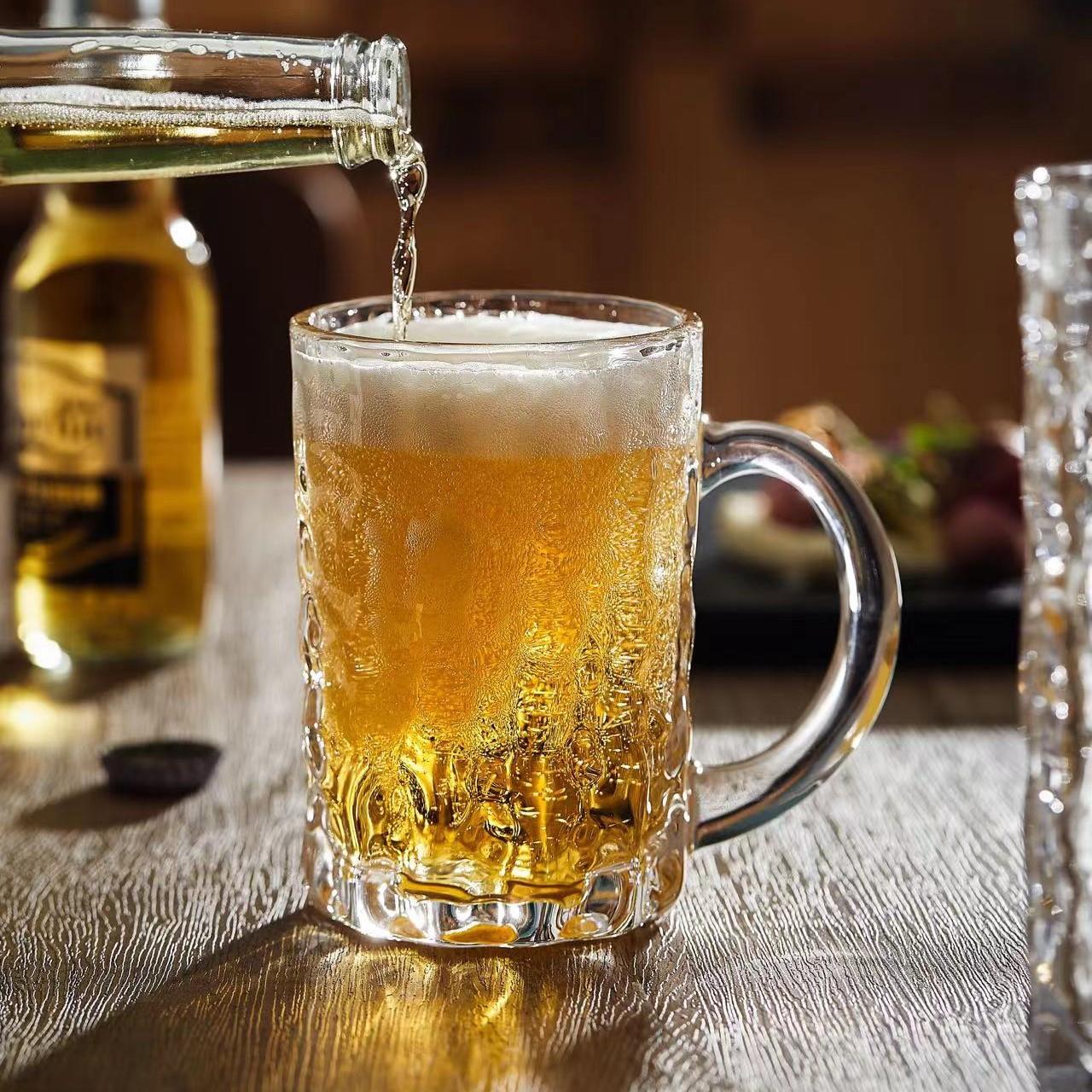 原装进口 佐佐木 网红冰川质感啤酒杯 咖啡泡茶 可微波加热使用