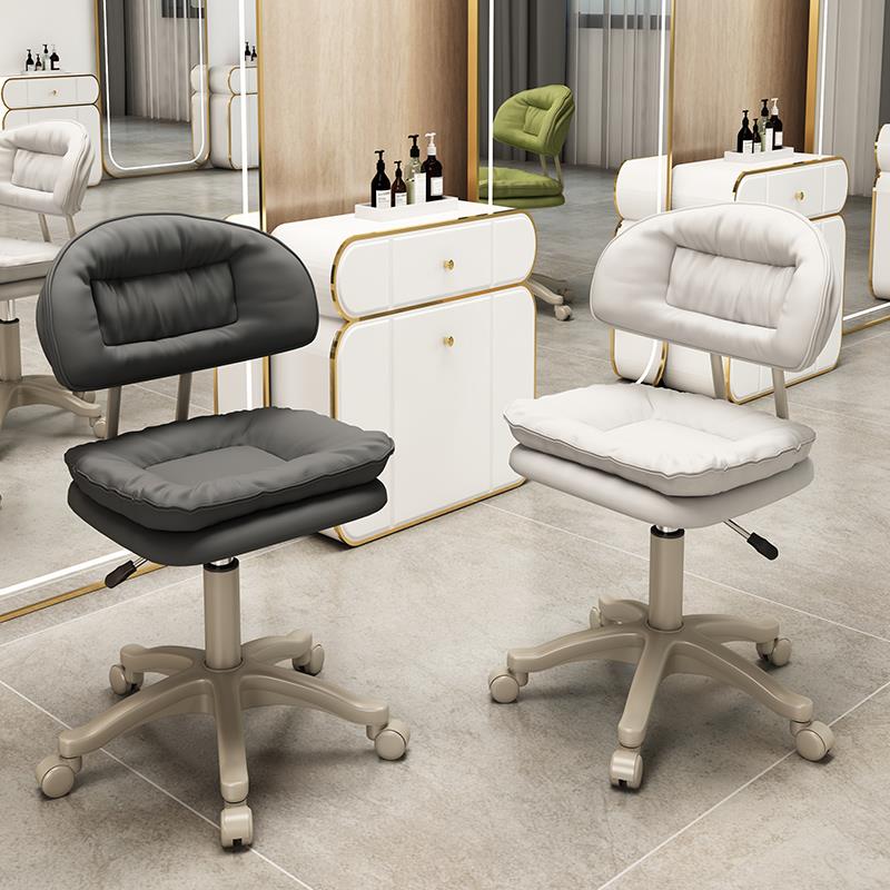 美容椅子美睫美甲椅升降带靠背美容院专用滑轮吧台椅美容凳酒吧椅