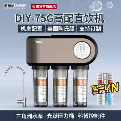 DIY乐天鹅净水器家用直饮自来水过滤器厨房净化器ro反渗透纯水机