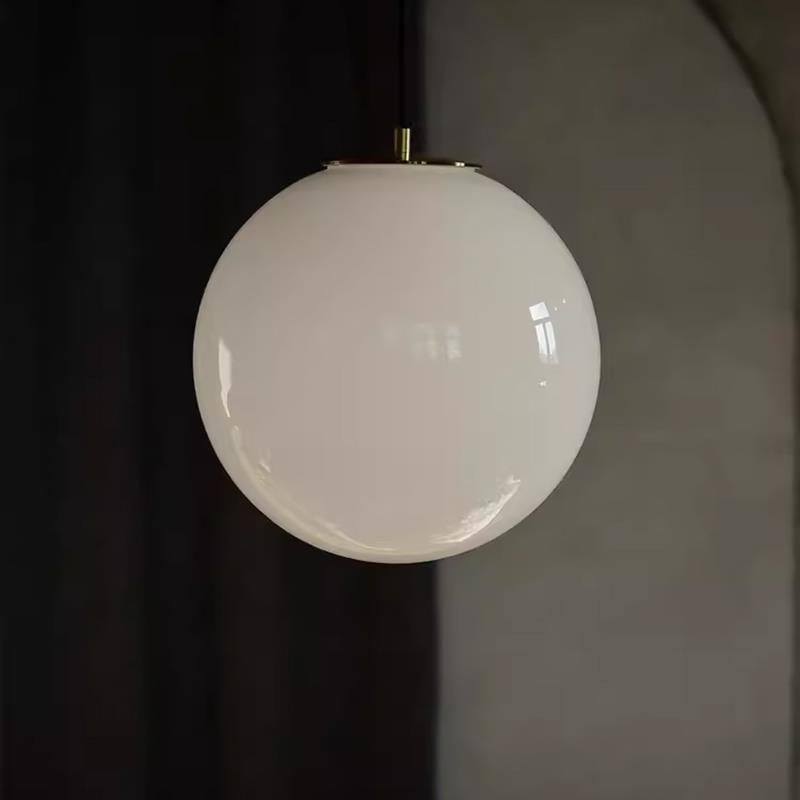 餐厅吊灯酒吧灯球玻璃灯卧室灯书房灯创意简单Wabi-Sabi风格古董