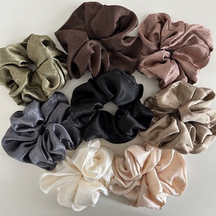 韩系复古百搭猪肠圈头花大肠发圈新款布艺纯色头圈丸子头发绳头饰