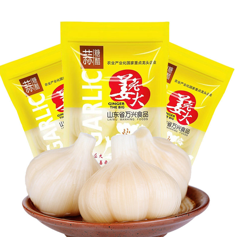 糖蒜糖醋蒜头腌制山东特产甜蒜头