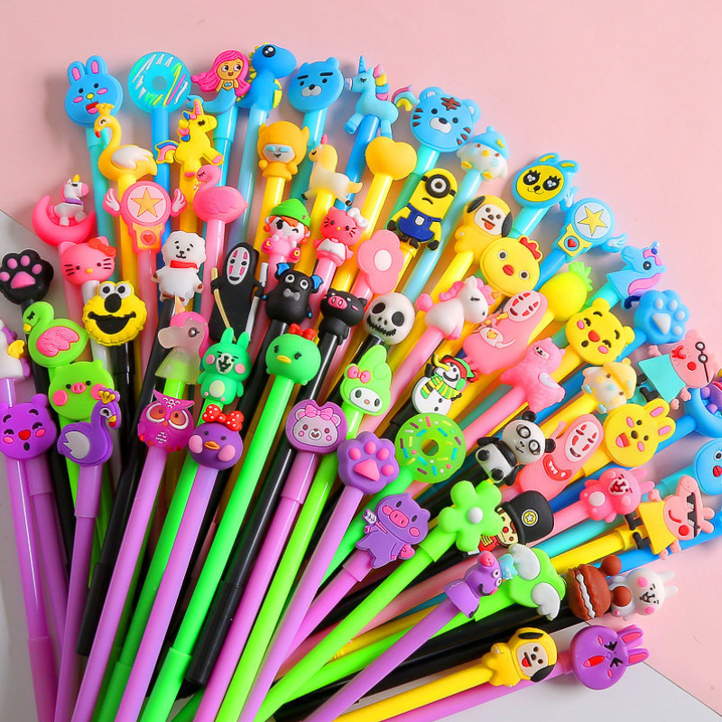 硅胶0.5黑色中性笔可爱创意韩国胡萝卜卡通造型大容量全针管学生