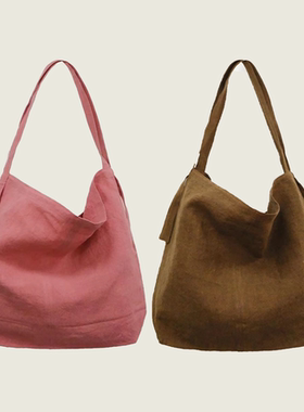 SecondMoon比利时进口纯亚麻2025新款单肩帆布袋韩系