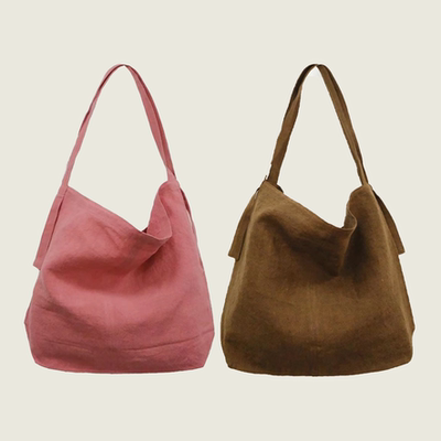 SecondMoon比利时进口纯亚麻2025新款单肩帆布袋韩系