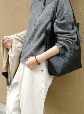 SecondMoon小众设计感2024新款环保pu手提单肩包百搭通勤