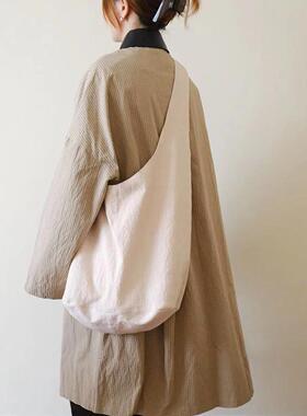 SecondMoon韩系慵懒小众设计纯色百搭斜挎单肩包