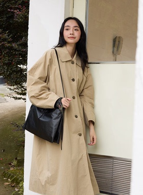 SecondMoon日本尼龙小羊皮韩系腋下hobo可调节流苏斜挎百搭单肩包