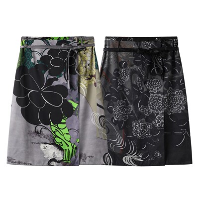 高腰显瘦新中式包臀设计感半身裙