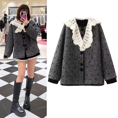复古风毛呢外套女大衣冬季外套