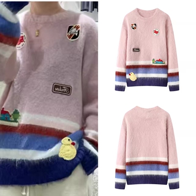 套头针织衫女百搭毛衣女