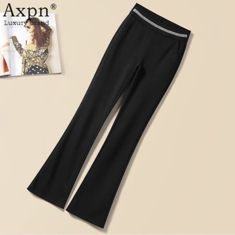 黑色微喇叭裤女2025春夏季新款时尚休闲 裤小个子裤子女士直筒西