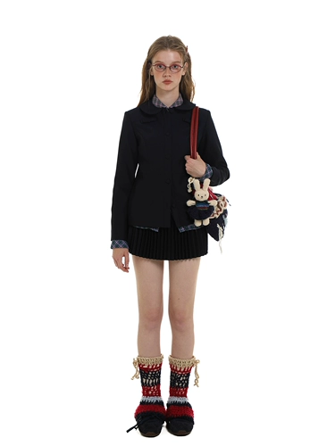 Ретро кукла с бантиком, шерстяной костюм, юбка в складку, «сделай сам», кукольный воротник, облегающий крой