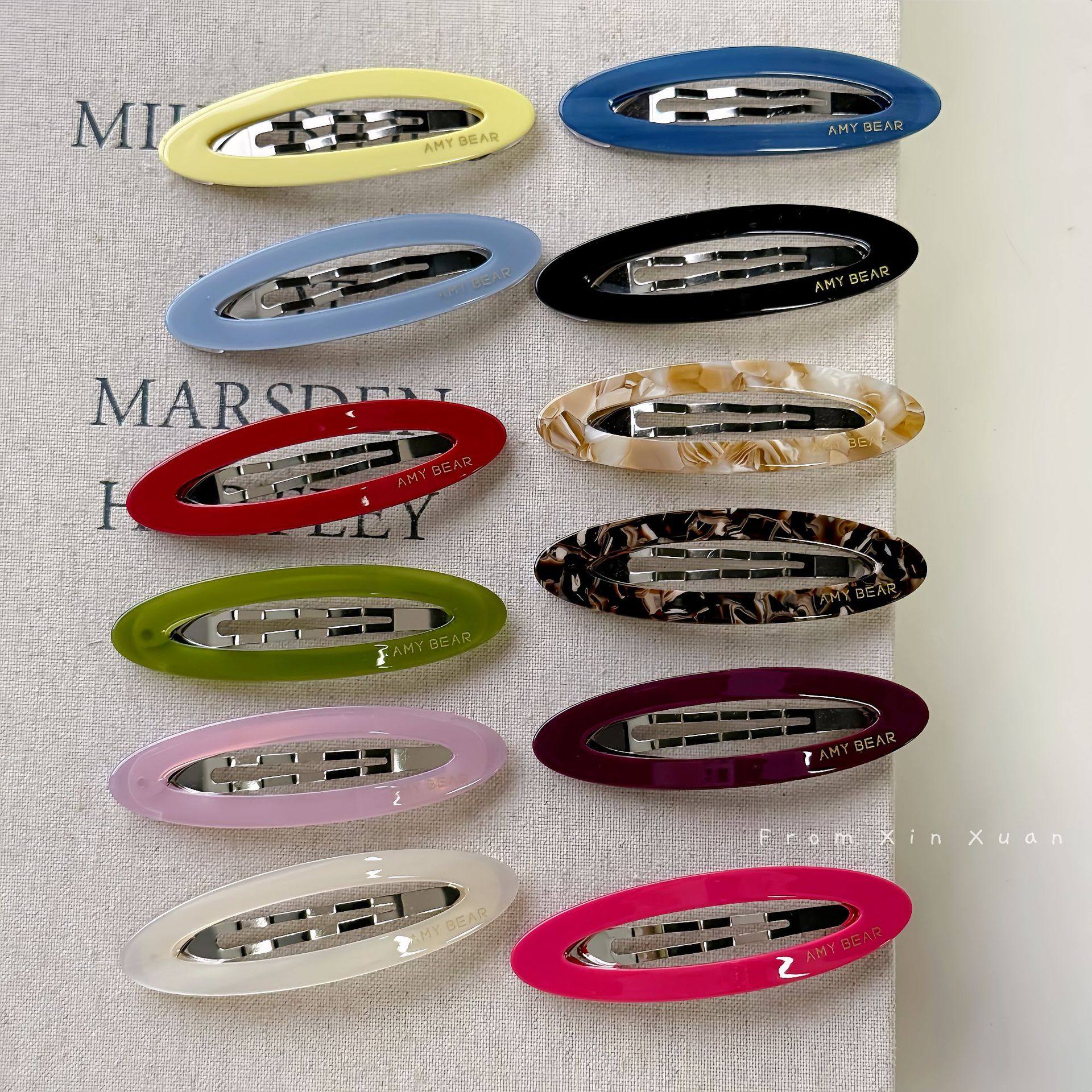 韩系复古醋酸百搭发夹BB夹少女感夏日多巴胺甜美椭圆刘海碎发夹,饰品/流行首饰/时尚饰品新,发饰,淘宝优惠券,粉丝福利购,淘宝优惠卷