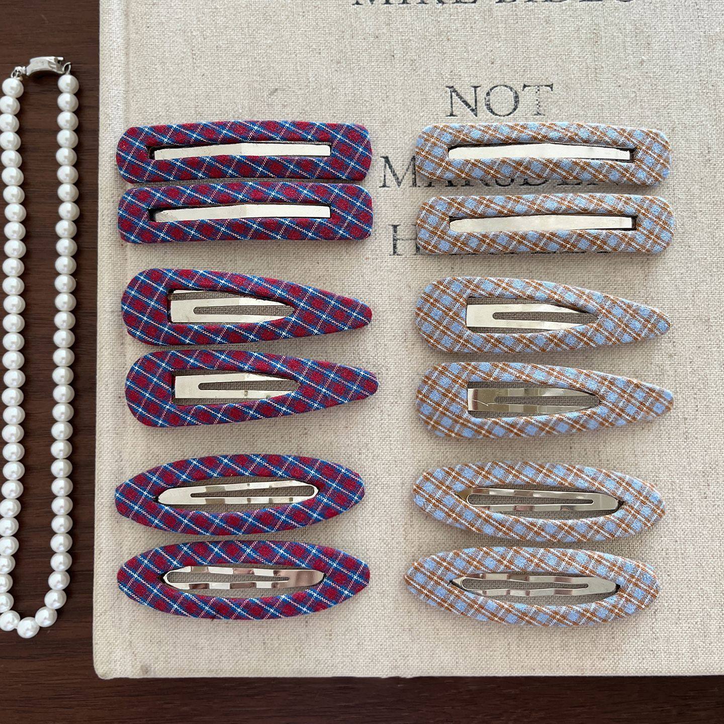 时尚百搭格纹bb发夹女前额碎发刘海夹发饰韩系复古百搭鸭嘴夹发卡,饰品/流行首饰/时尚饰品新,发饰,淘宝优惠券,粉丝福利购,淘宝优惠卷