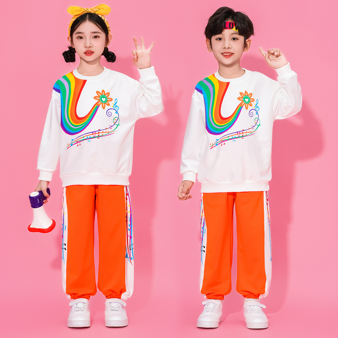 儿童啦啦队演出服男女童