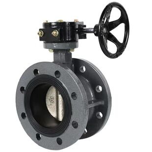 双向密封奥巴银阀门铸钢法兰蝶阀D341X-16C涡轮软密封蝶阀