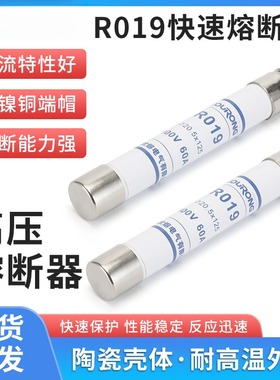 RO19H熔断器陶瓷壳体保险丝2A熔断器原装高压插片式限流型