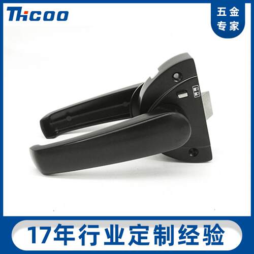 房车按压拉手锁旅居车弧形按钮拉手卫生间推拉门锁A6521-1116