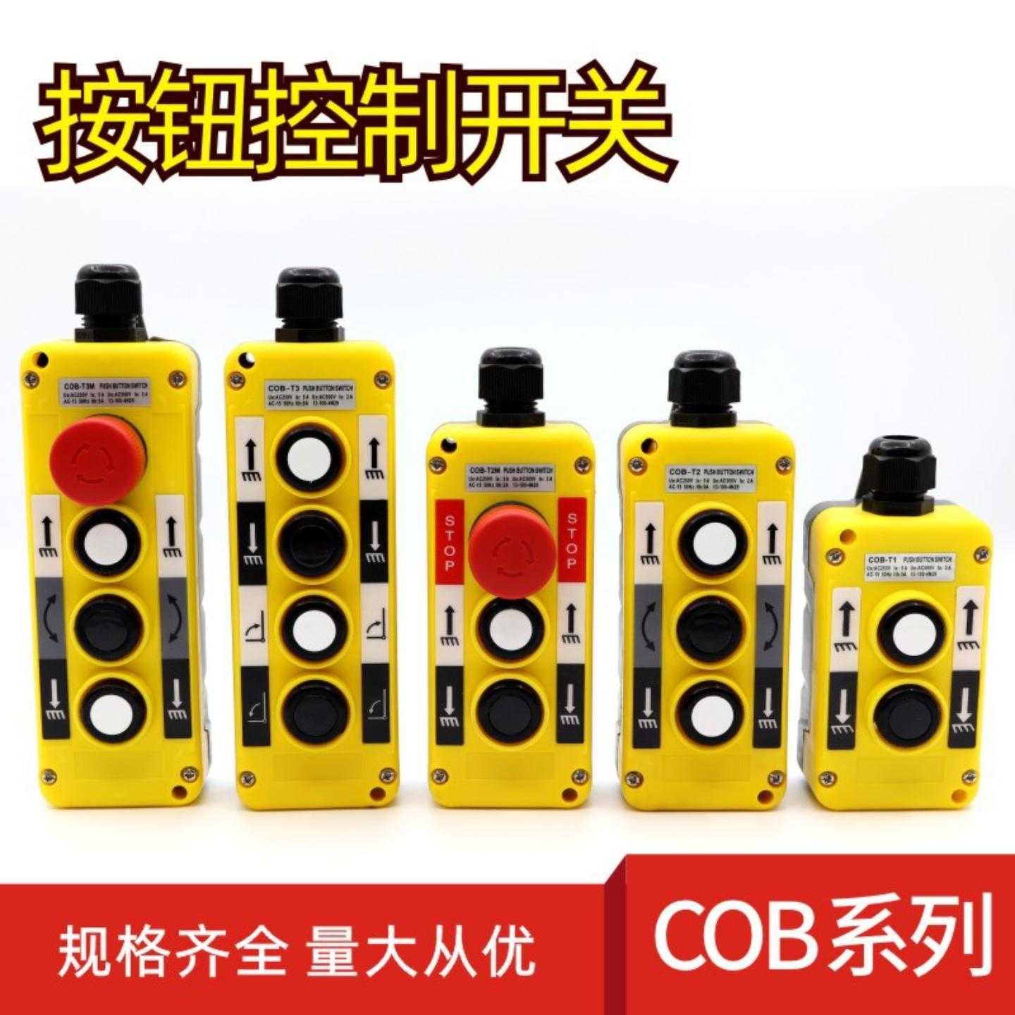 汽车尾板按钮开关COB-T2带磁铁尾板升降控制器COP-2B防雨按钮盒