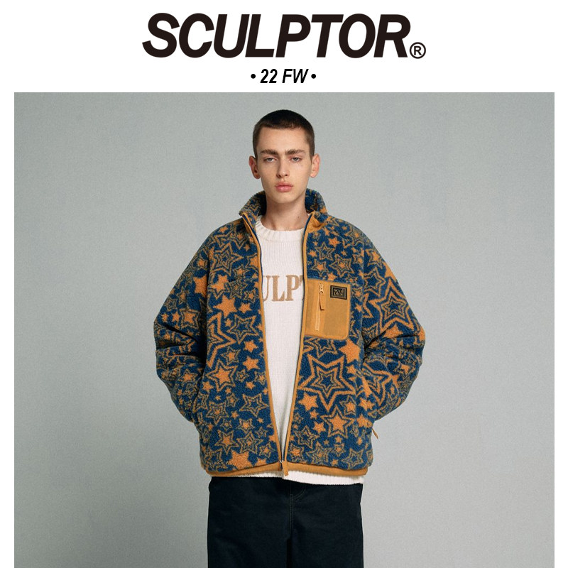 SCULPTOR图案休闲宽松保暖外套