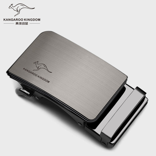 袋鼠男士高端合金自动扣皮带扣