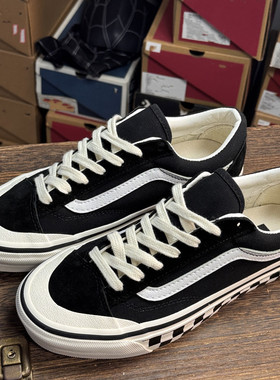 Style 36 SF黑白绿色时尚棋盘格低帮帆布板鞋男女同款VN0A3MVL0DT