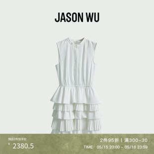 JASON 蛋糕裙 春夏多层荷叶边收腰宴会礼服裙子长裙连衣裙