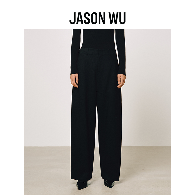 JASONWU长裤弧形剪裁