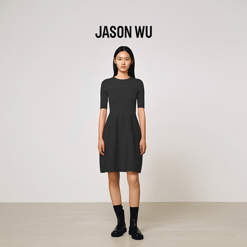 JASONWU通勤花苞裙无缝一体