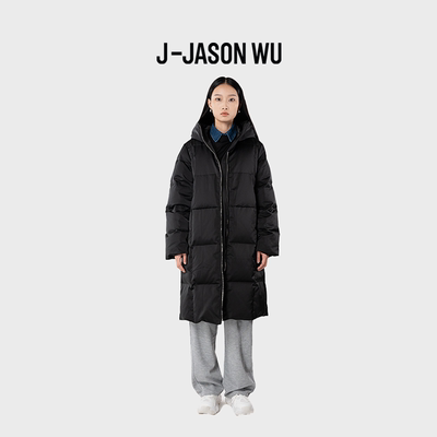 JASON WU-J系列简约保暖舒适秋冬加厚宽松修身中长款鸭绒羽绒服
