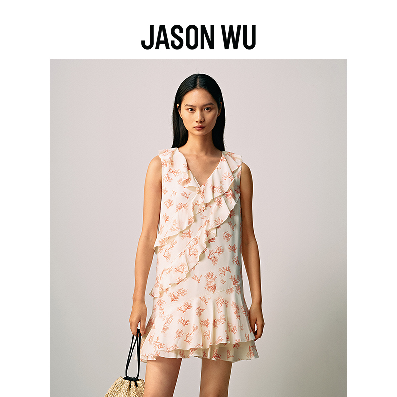 Jasonwu无袖连衣裙印花