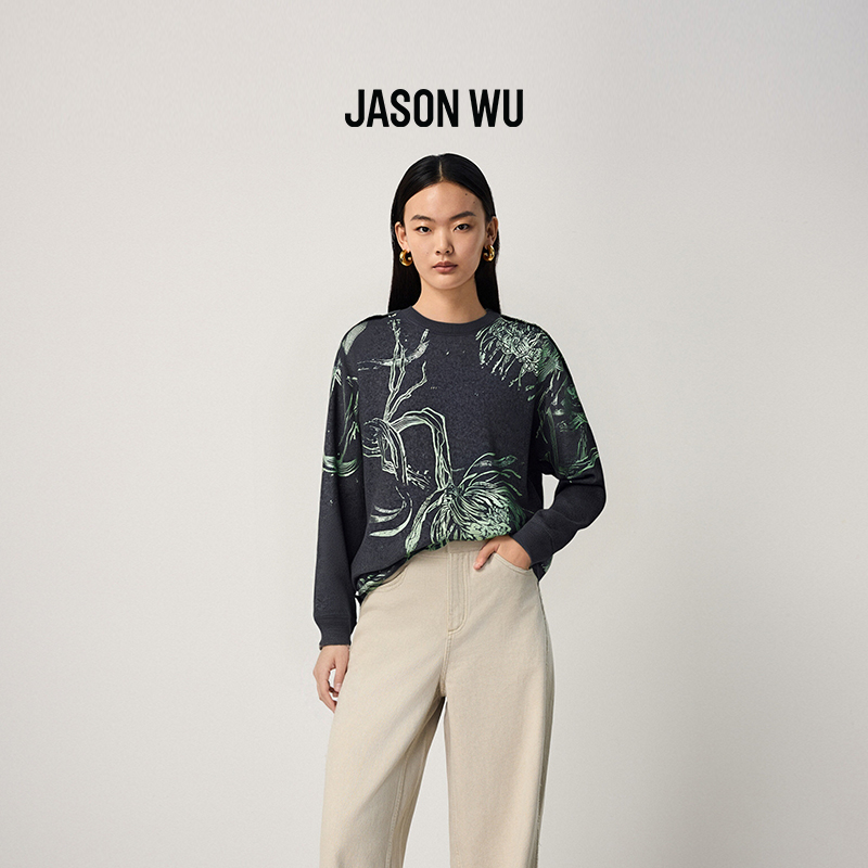 jasonwu适中宽松通勤印花