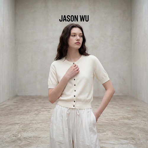 JASON WU-J系列100%莱赛尔气质通勤针织短袖