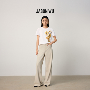 裤 JASON 简约宽松显瘦设计感百搭解构阔腿牛仔裤 新款 子 WU2025秋季
