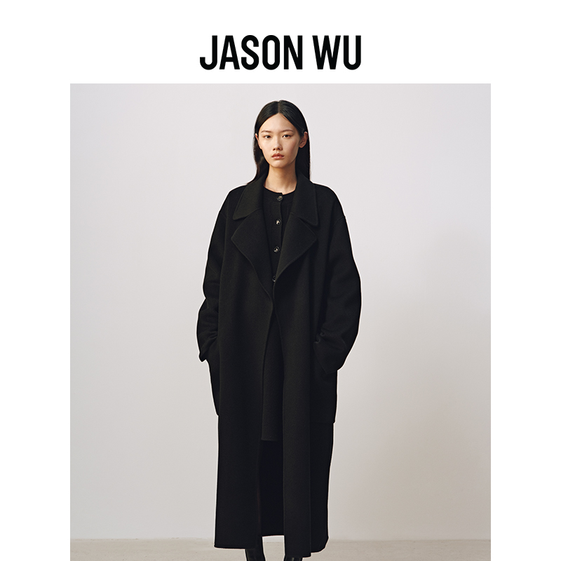 JASONWU羊绒双面呢可系腰带