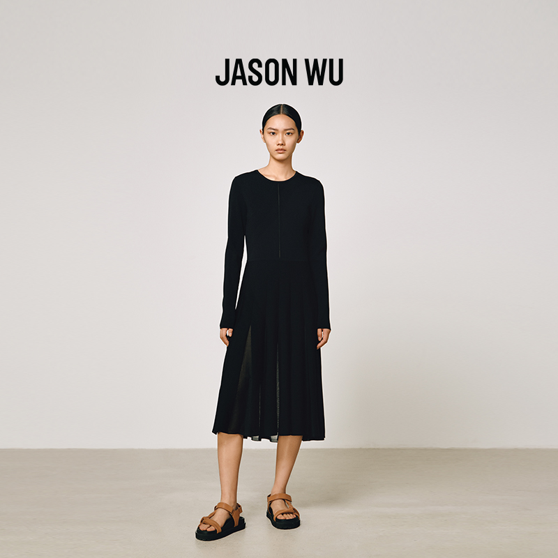 JASONWU通勤X型半透拼接