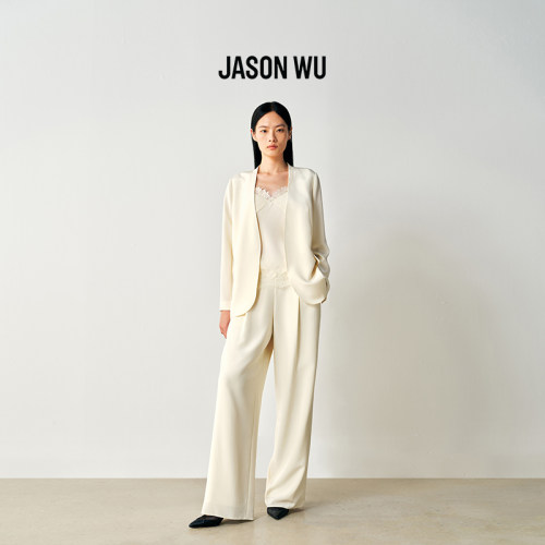 【大乐严选】JASON WU 2026年夏季新款蕾丝拼接真丝长裤