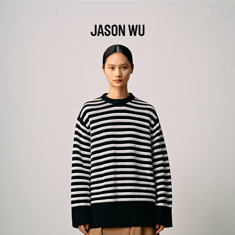 jasonwu圆领通勤宽松