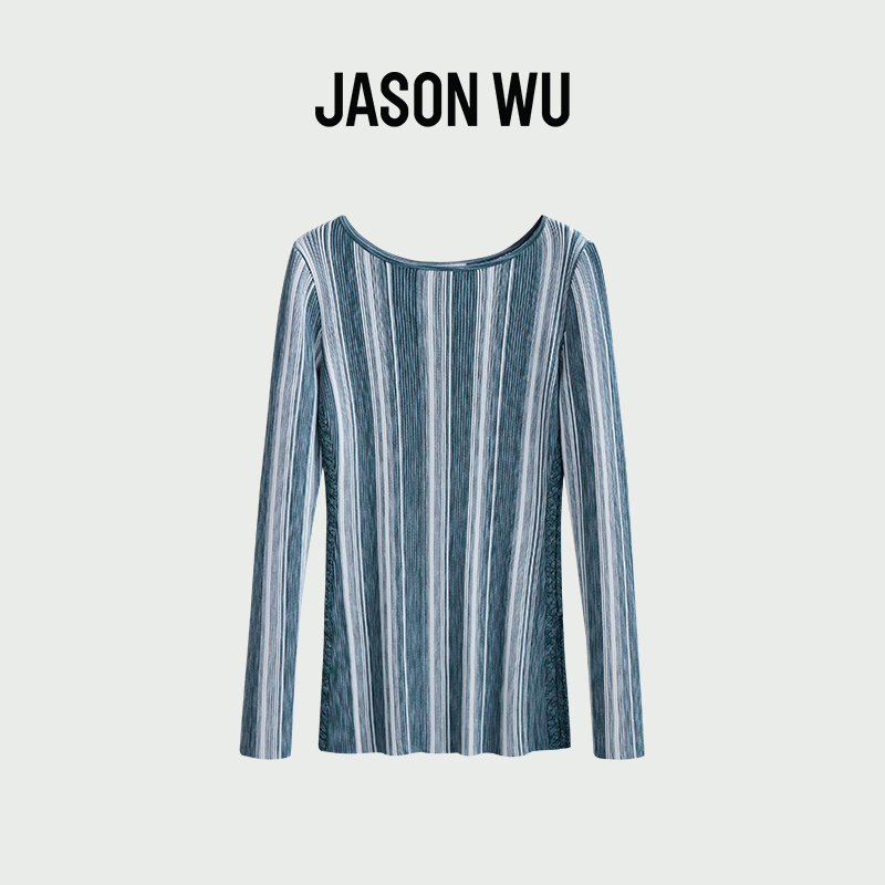 针织套头jasonwu一字领
