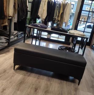 服装店沙发凳子换鞋凳可储物收纳长方形试衣间可坐客人休息长条椅