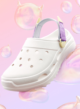 Skechers斯凯奇夏季新款怪兽泡泡鞋女镂空洞洞鞋休闲凉拖鞋111581