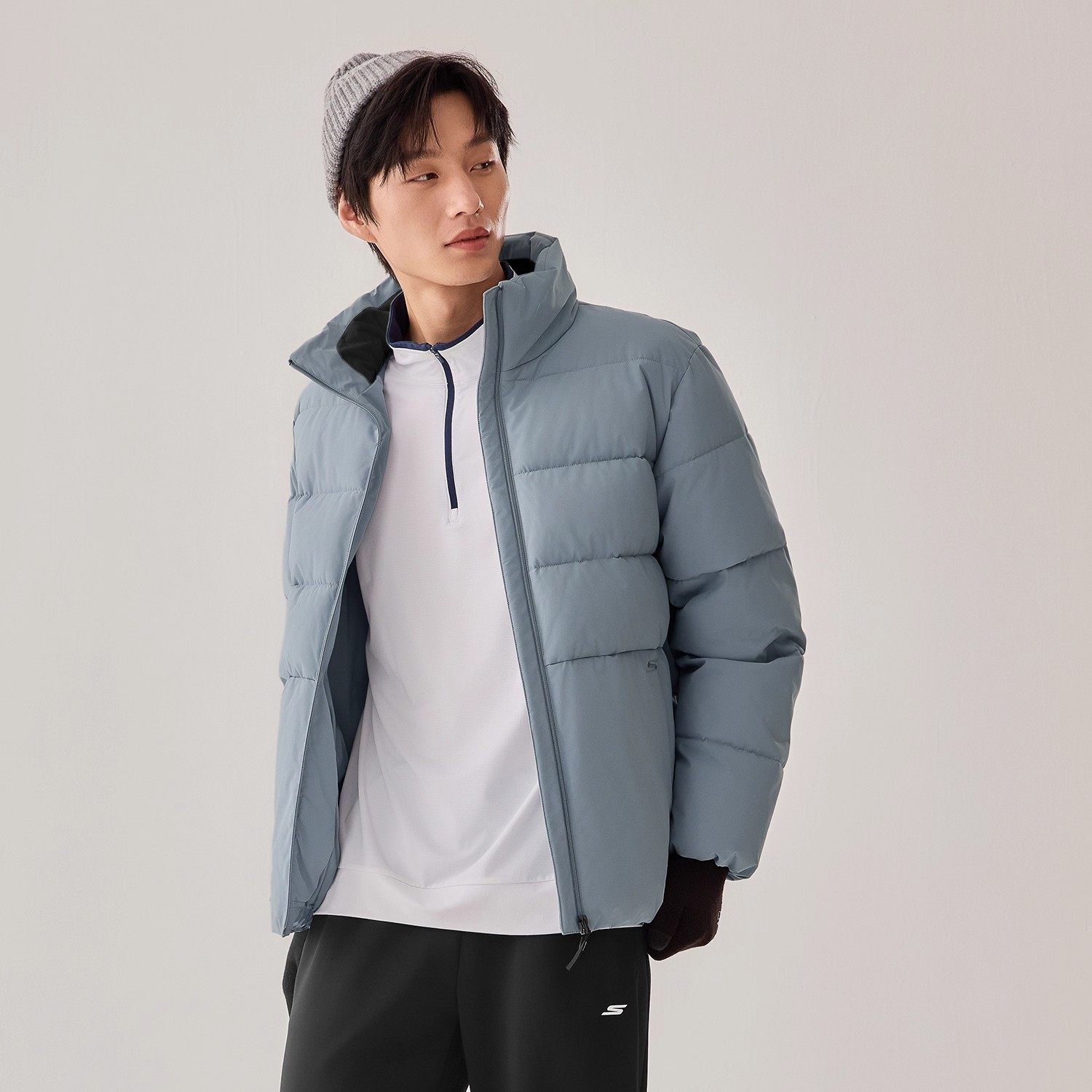 Skechers斯凯奇男士秋冬款立领棉服防泼水休闲运动外套P425M180,运动服/休闲服装,运动茄克/外套,淘宝优惠券,粉丝福利购,淘宝优惠卷