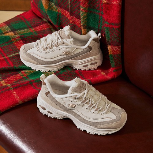 斯凯奇秋冬款女子厚底增高老爹鞋