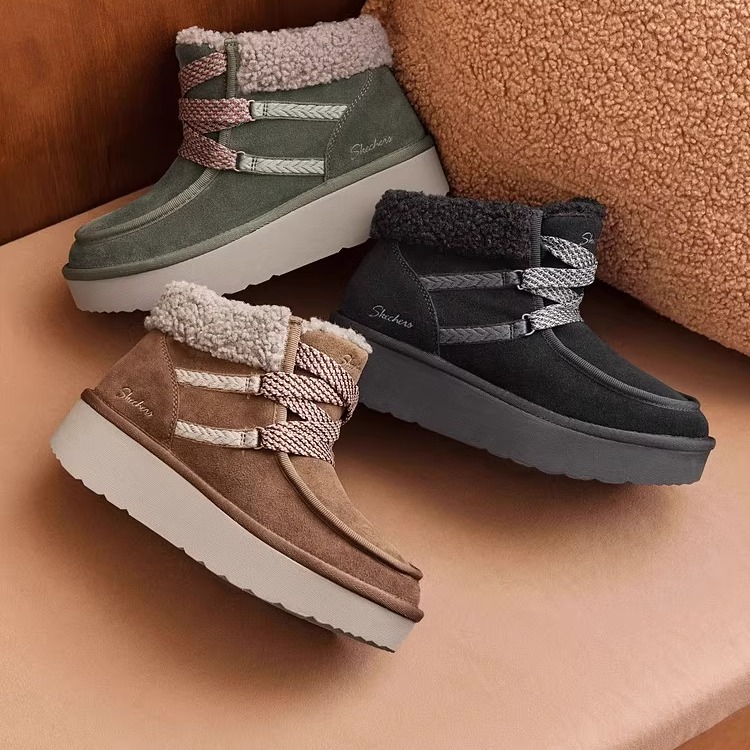 Skechers斯凯奇女增高厚底雪地靴