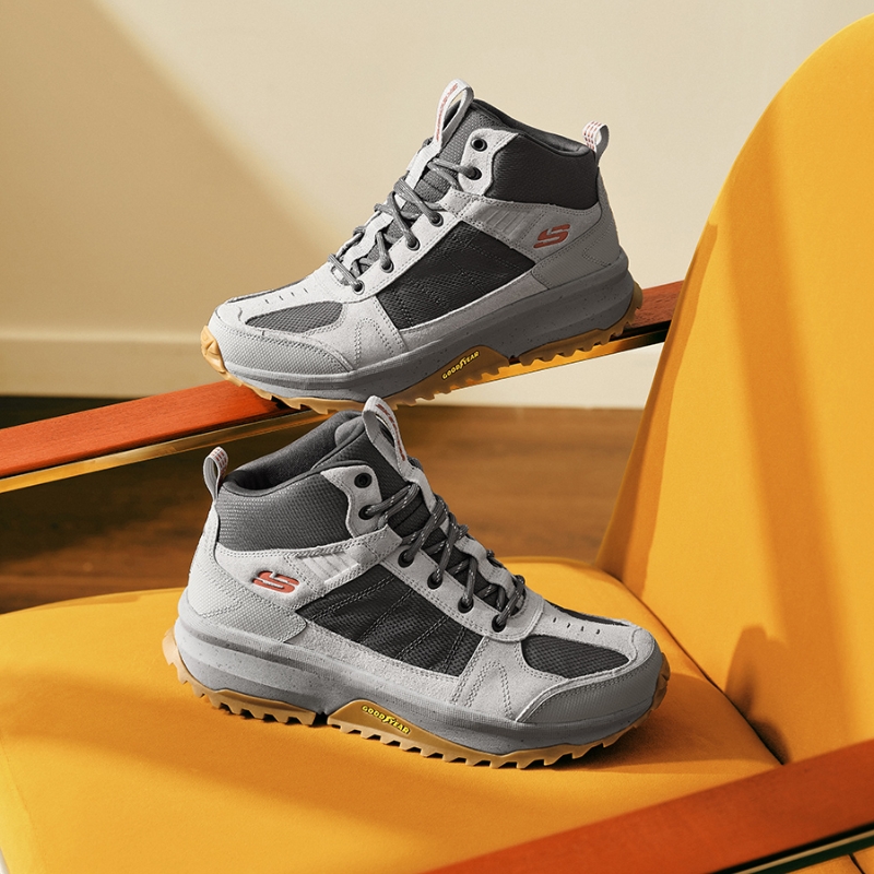 斯凯奇新款男士户外徒步鞋休闲鞋
